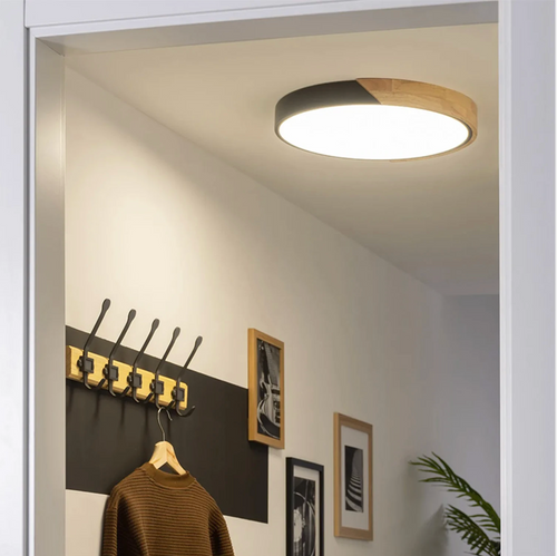 Plafón LED Cerchio Negro