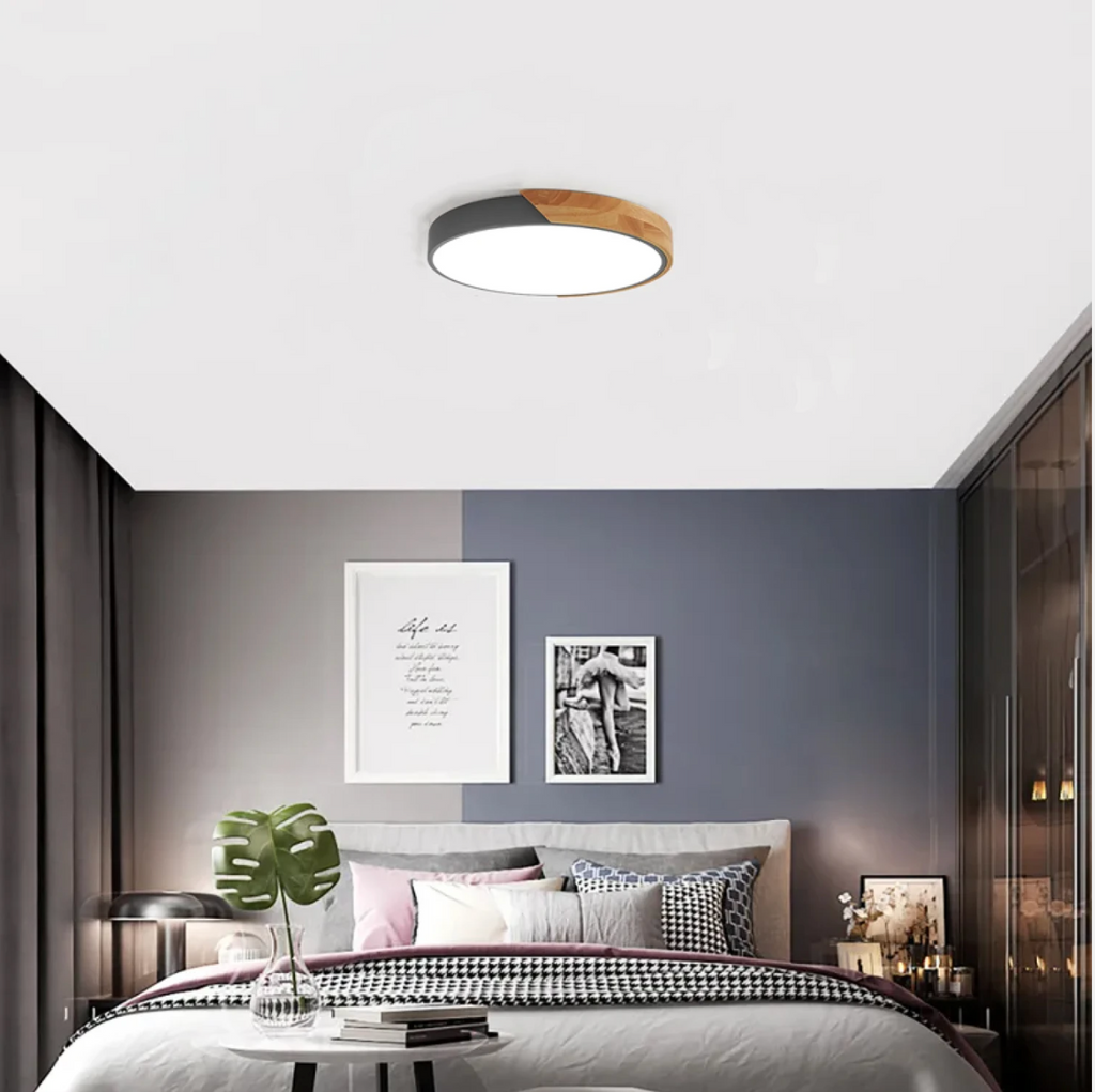 Plafón LED Cerchio Gris