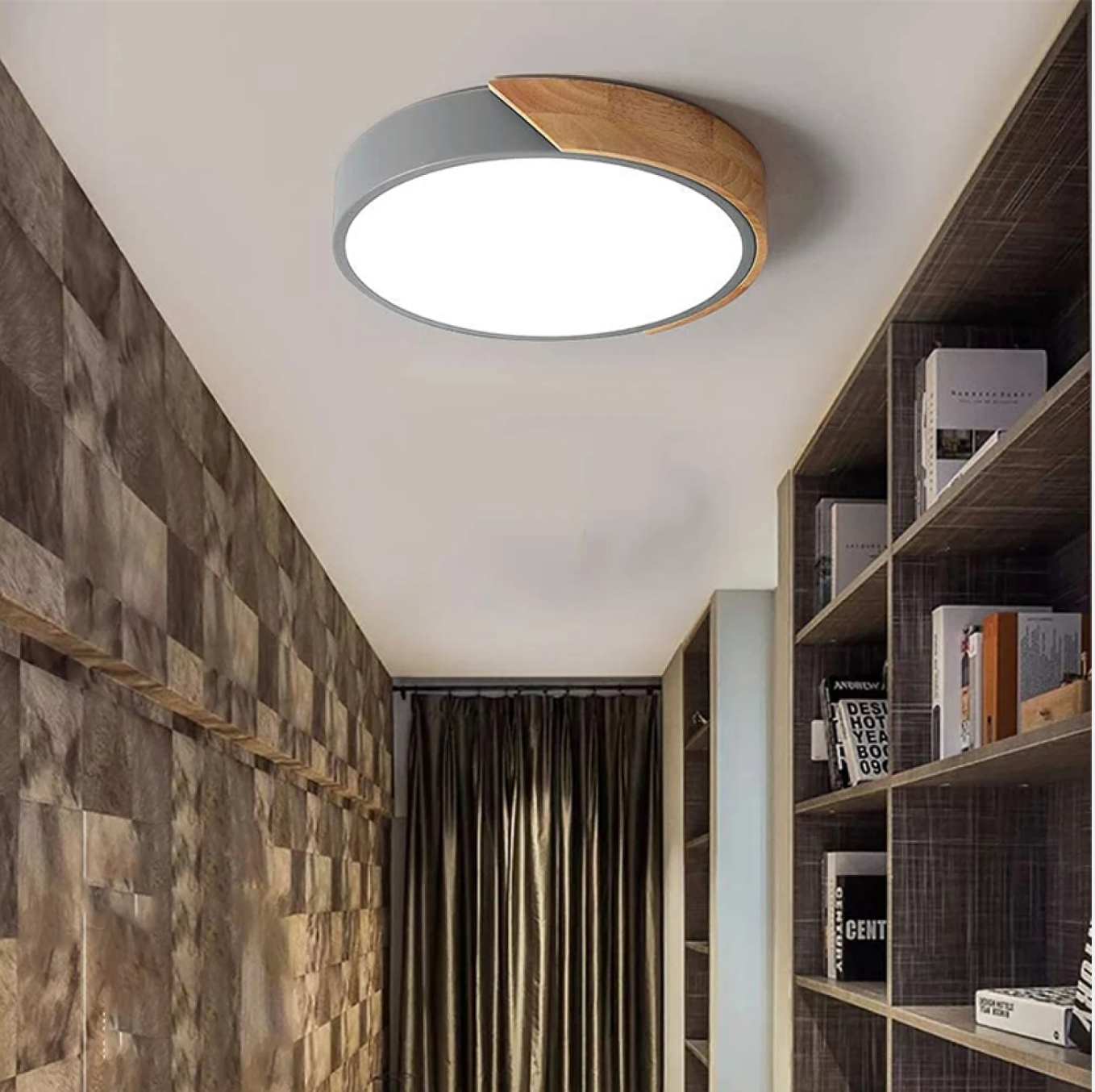 Plafón LED Cerchio Gris