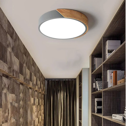 Plafón LED Cerchio Gris