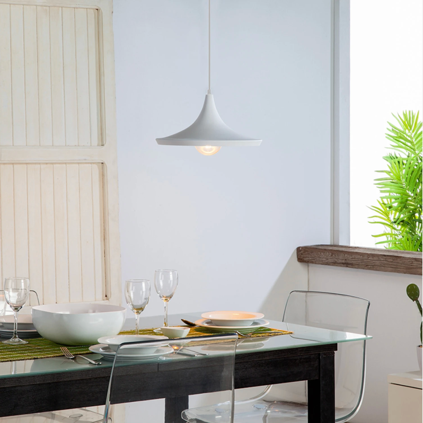 Lámpara Colgante Geisha III blanco