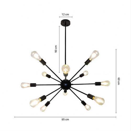 Lámpara Colgante Tropea negro