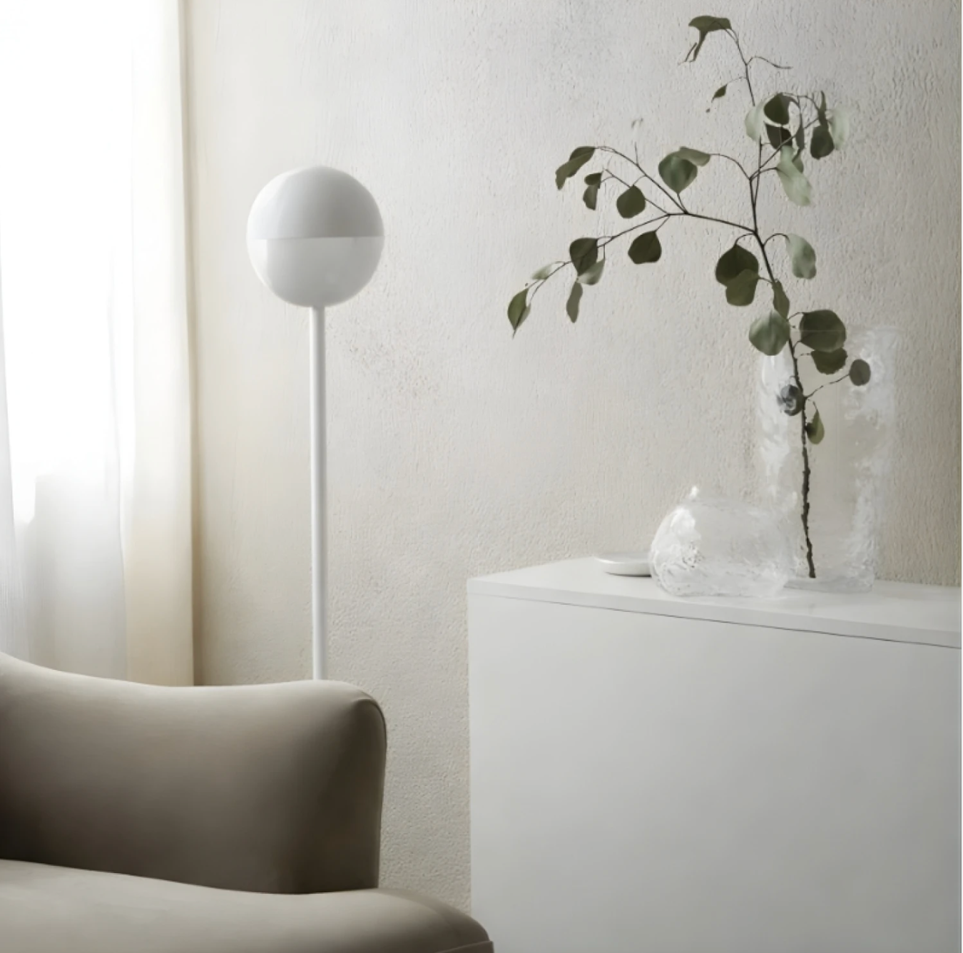 Lámpara de Pie Miami Blanca