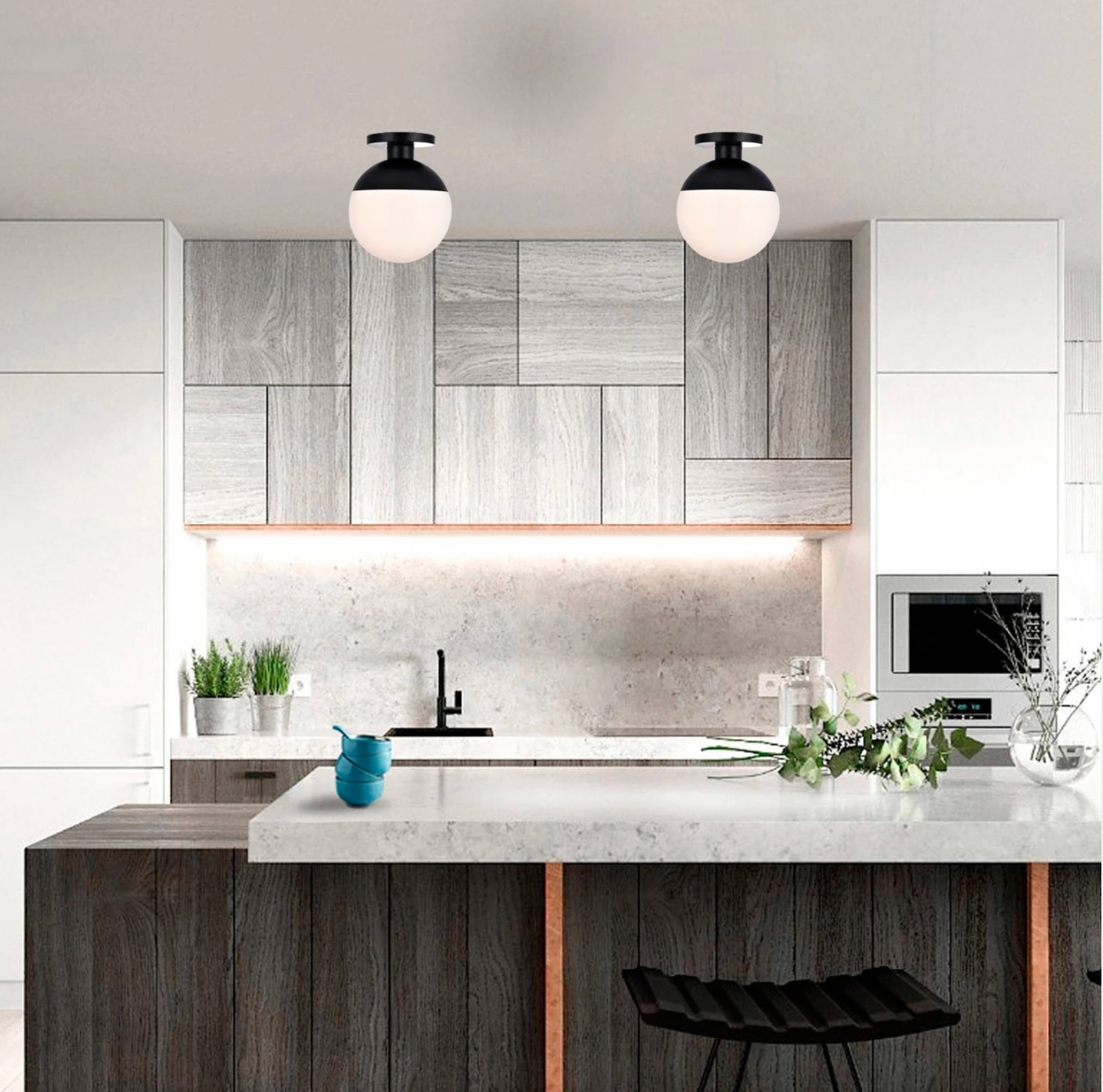 Lámpara de Techo Miami Negra