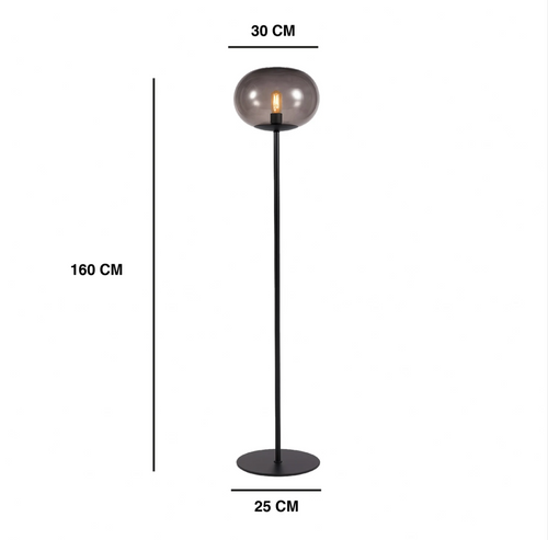 Lámpara de Pie Pireo Negra