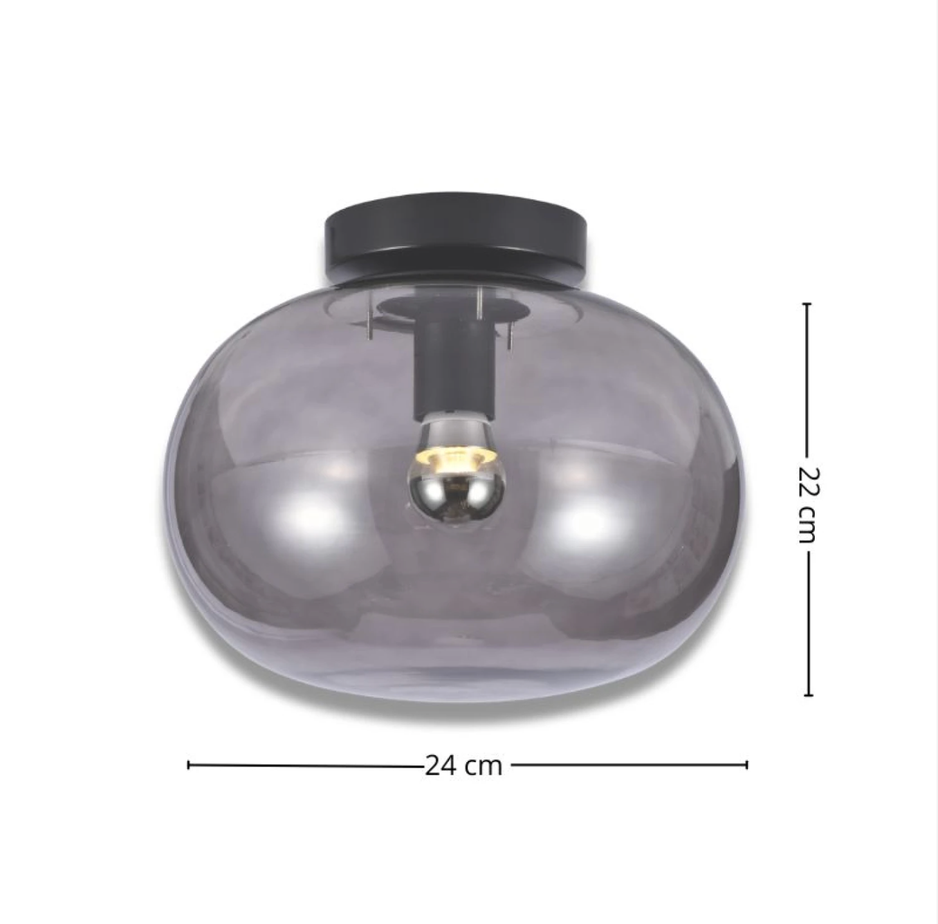 Aplique de Techo Pireo Negro